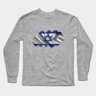 Israeli Flag Long Sleeve T-Shirt